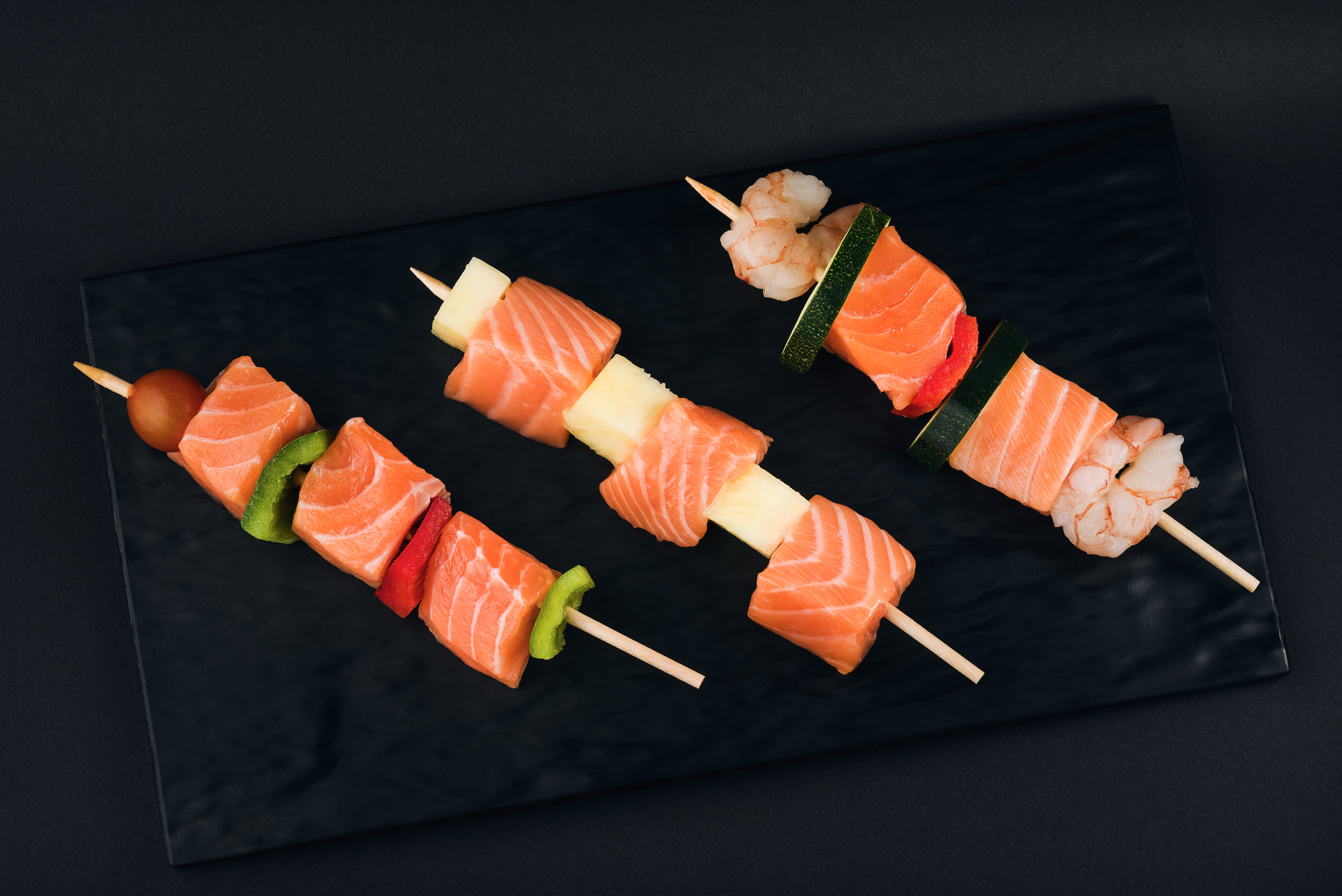 Brochetas de Salmón